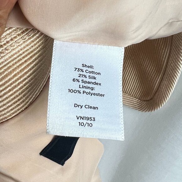 Talbots Tan Blazer Jacket Size 4 Petite Talbots Double Breasted - Picture 13 of 15